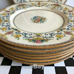 6 Antique Minton England Talbot pattern, 10 3/4 dinner plates EXC cd 1928-40
