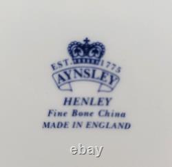 6 Aynsley Henley Dinner Plate Blue Backstamp Set Vintage Floral Gold England Lot