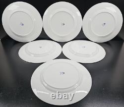 6 Aynsley Henley Dinner Plate Blue Backstamp Set Vintage Floral Gold England Lot