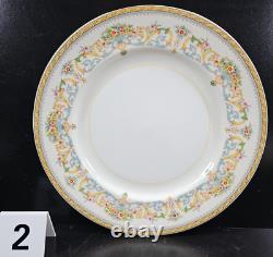 6 Aynsley Henley Dinner Plate Blue Backstamp Set Vintage Floral Gold England Lot