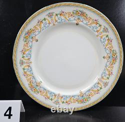 6 Aynsley Henley Dinner Plate Blue Backstamp Set Vintage Floral Gold England Lot