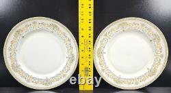 6 Aynsley Henley Dinner Plate Blue Backstamp Set Vintage Floral Gold England Lot