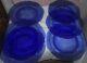 6 Hazel Atlas Royal Lace Cobalt Blue Dinner Plates 10