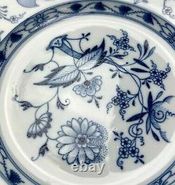 6 Meissen Germany Hand Painted Porcelain Dinner Plates in Blue Onion