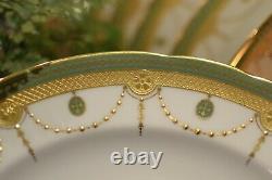 6 Minton for Tiffany Co New York English Bone China Gold Encrusted Dinner Plates