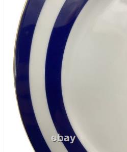 6 Ralph Lauren Spectator Cadet Blue Dinner Plate 10.5 Set of 6 Plates