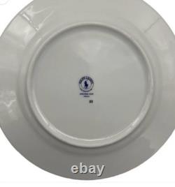 6 Ralph Lauren Spectator Cadet Blue Dinner Plate 10.5 Set of 6 Plates