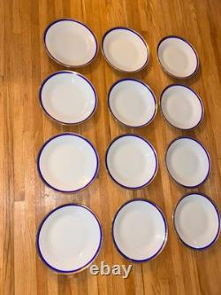 6 Richard Ginori PALERMO BLUE 10.5 Dinner Plates Italy