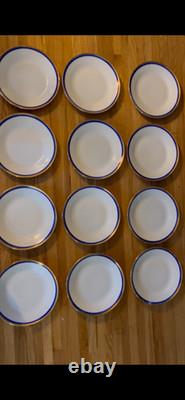6 Richard Ginori PALERMO BLUE 10.5 Dinner Plates Italy