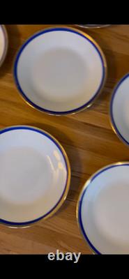 6 Richard Ginori PALERMO BLUE 10.5 Dinner Plates Italy