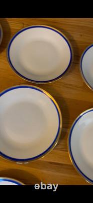 6 Richard Ginori PALERMO BLUE 10.5 Dinner Plates Italy