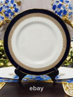 6 Royal Worcester Bone China ADMIRATION Blue Dinner Plate 10 7/8