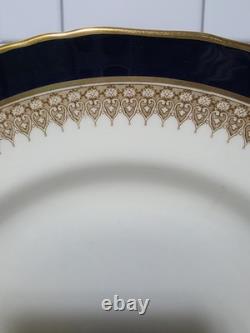 6 Royal Worcester Bone China ADMIRATION Blue Dinner Plate 10 7/8
