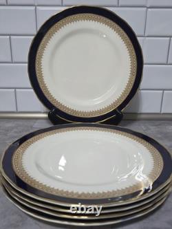 6 Royal Worcester Bone China ADMIRATION Blue Dinner Plate 10 7/8