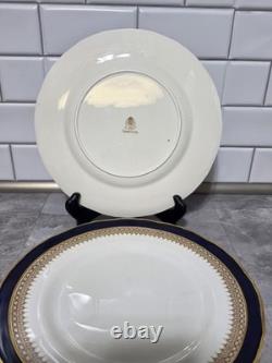 6 Royal Worcester Bone China ADMIRATION Blue Dinner Plate 10 7/8