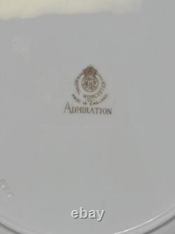 6 Royal Worcester Bone China ADMIRATION Blue Dinner Plate 10 7/8