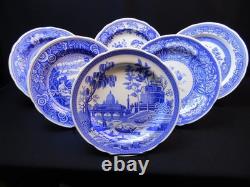6 SPODE BLUE ROOM 10.5 Dinner Plate England Woodman Rome Floral Botanical