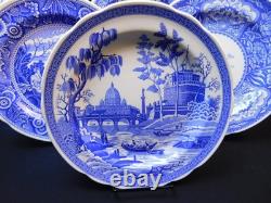 6 SPODE BLUE ROOM 10.5 Dinner Plate England Woodman Rome Floral Botanical