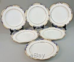 (6) SPODE STAFFORD BLUE LEAF Dinner Plates NEAR MINT 10.5 and QUICK SHIP #9688