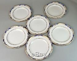 (6) SPODE STAFFORD BLUE LEAF Dinner Plates NEAR MINT 10.5 and QUICK SHIP #9688