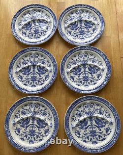 6 Scammel's Southern Pacific Railroad Blue Flying Griffins 11 Divided Plates