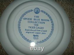 6 Spode Blue Collection Zoological Animal Plates 10 1/2