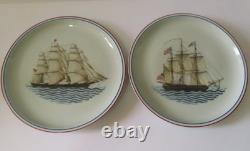 6 VA Mottahedeh Our Maritime Heritage 10.5 Plates 6 Different Ships Mint