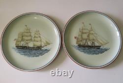 6 VA Mottahedeh Our Maritime Heritage 10.5 Plates 6 Different Ships Mint