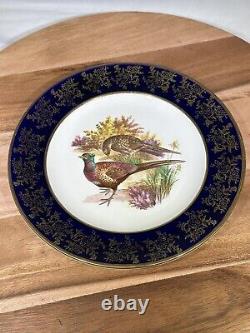 6 Vintage Brooks Brothers Plates Game Birds England Snipe Pheasant Duck Quail