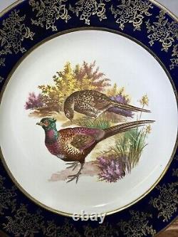 6 Vintage Brooks Brothers Plates Game Birds England Snipe Pheasant Duck Quail