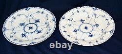 (6) Vintage Royal Copenhagen #571 Blue Fluted Half Lace 10 Dinner Plates 1q-ln