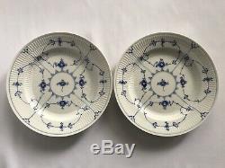 6 Vtg Royal Copenhagen Blue Fluted Plain #175 10 Dinner Plates