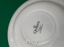 6 pc/QUEEN'S CALICO BLUE Churchill DINNER PLATES 10 1/4 New Royal Wessex