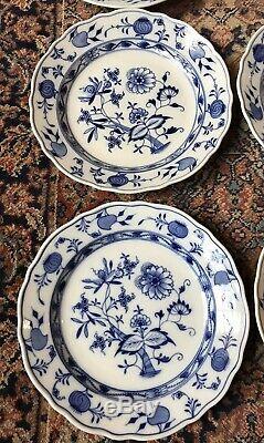 6 x Meissen Blue Onion 10 Dinner Plates