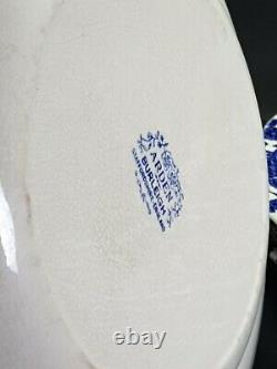 6x Blue And White Burleigh Arden Staffordshire Hawthorn Dinner Plates 10
