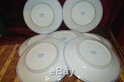 7 Asian Porcelain Blue & White Flower Translucent Rice Eyes 10 Dinner Plates