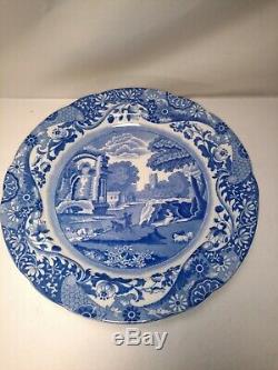 7 Copeland Spode's Italian England Blue White 10.5 dinner plates NICE