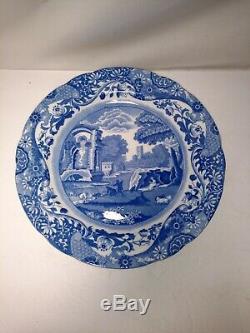 7 Copeland Spode's Italian England Blue White 10.5 dinner plates NICE