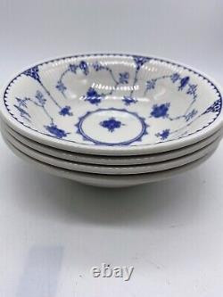 7 Denmark English Ironstone Franciscan England Dinner Plate & Bowl Floral Blue