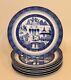 7 Mottahedeh Vista Alegre Portugal Canton Blue 11 Inch Large Dinner Plates