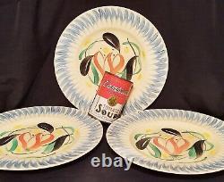 7 TULIP IN POMPADOUR susie cooper vtg dinner plate blu english crown pottery art