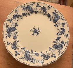 7 Vintage Royal Meissen Fine China Japan Blue Flower Dinner Plate 10.5