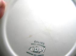 7x Dinner Plates Hycroft China, Medicine Hat Canada Calico Blue