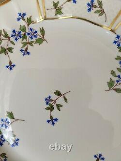 8 1/2 BERNARDAUD Limoges France BLEUETS Porcelain 4 Lunch Plates