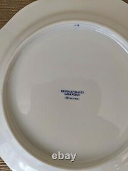 8 1/2 BERNARDAUD Limoges France BLEUETS Porcelain 4 Lunch Plates