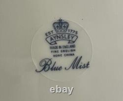 8 Aynsley Blue Mist 10 1/2 Dinner Plates