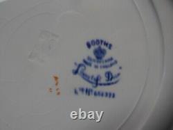 8 Booths Silicon China Blue Transfer Dinner Plates Lowestoft Deer 9 7/8