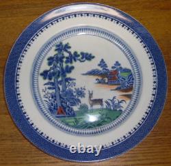 8 Booths Silicon China Blue Transfer Dinner Plates Lowestoft Deer 9 7/8