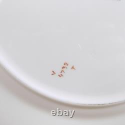 8 Cauldon China Dinner Plates 4732 Cowell & Hubbard Blue & Gold England