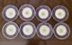 8 Chateau Czechoslovakia Cobalt Blue/Gold Scrolls Dinner Plates Excellent